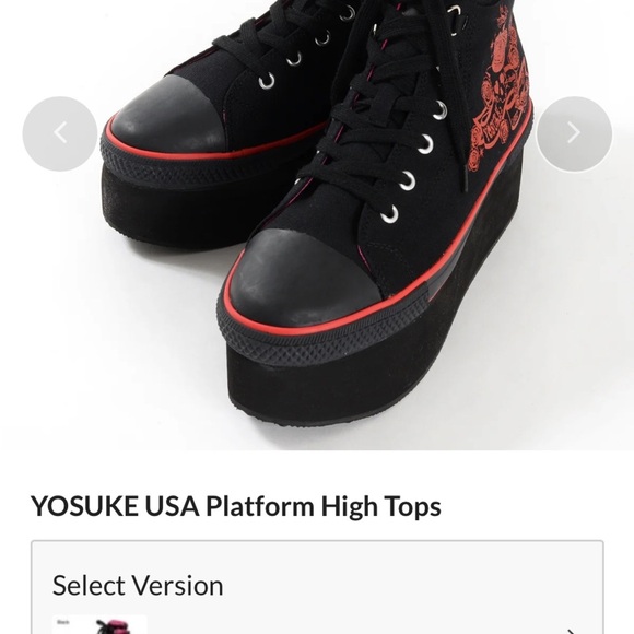 Black and Red Platform High Tops - Picture 13 of 15